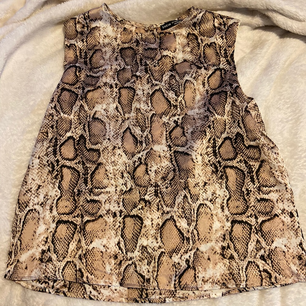 Snakeskin Print Blouse